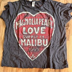 NWT O/S MAGNOLIA PEARL 1865 MALIBU T SHIRT GREY
